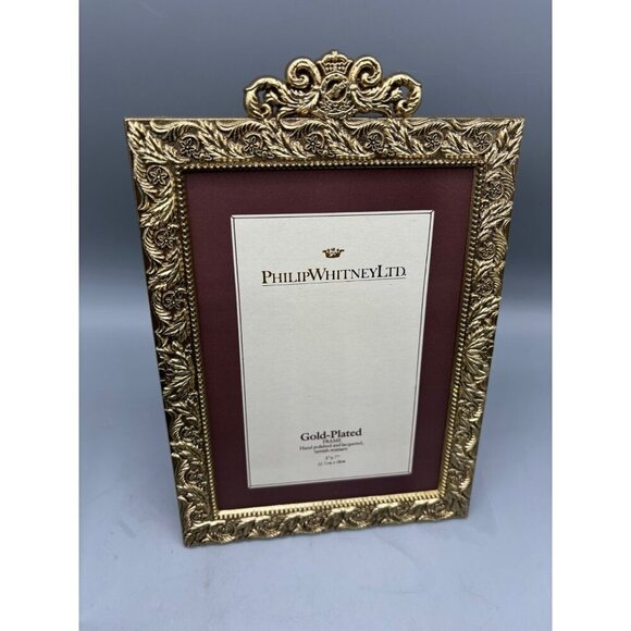 Set Of 3 Philip Whitney Gold-Plated Picture Frames 5x7 and 3.5x5 - Picture 4 of 5